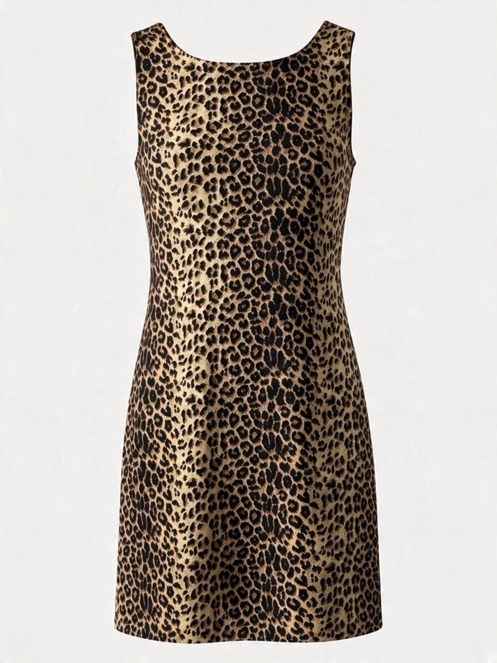 Jalate Leopard Print Sleeveless Shift Dress